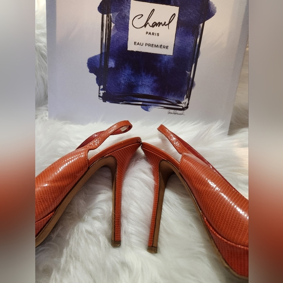 Christian Dior Orange Heels Size 9 EUC - Picture 2 of 6